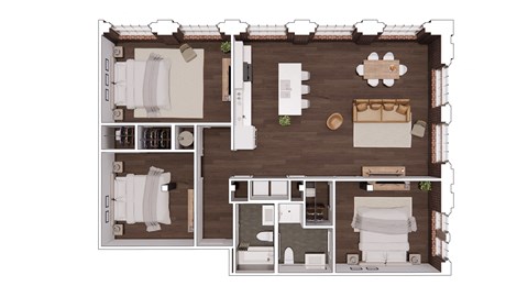 C3.1 Floor Plan at The Mill at Prattville, Prattville, AL
